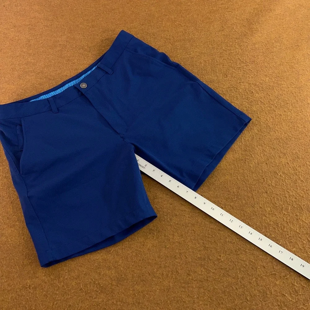 Bonobos Mens 36 Blue Standard 8 Inch Inseam Performance Golf Shorts
